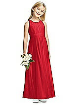 Front View Thumbnail - Parisian Red Flower Girl Dress FL4054