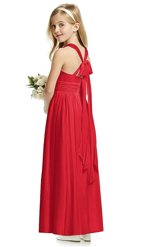 Back View - Parisian Red Flower Girl Dress FL4054