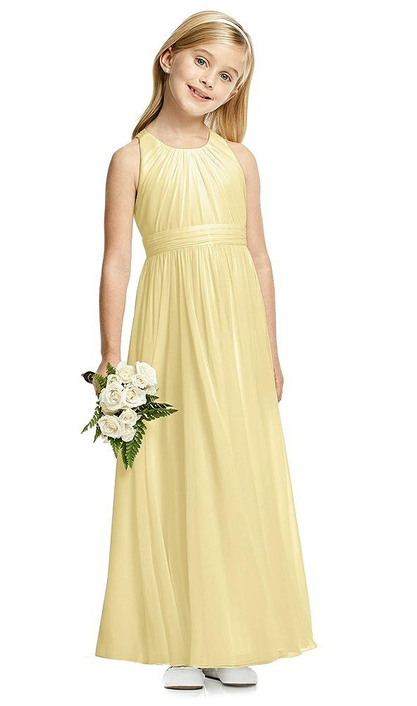 Front View - Pale Yellow Flower Girl Dress FL4054