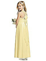 Rear View Thumbnail - Pale Yellow Flower Girl Dress FL4054