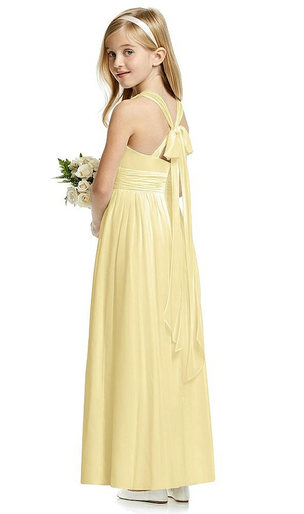 Back View - Pale Yellow Flower Girl Dress FL4054