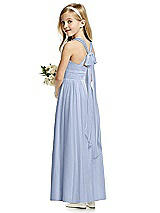 Rear View Thumbnail - Sky Blue Flower Girl Dress FL4054