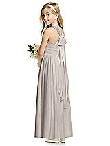 Rear View Thumbnail - Taupe Flower Girl Dress FL4054