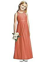 Front View Thumbnail - Terracotta Copper Flower Girl Dress FL4054