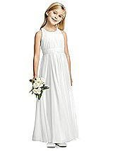 Front View Thumbnail - White Flower Girl Dress FL4054