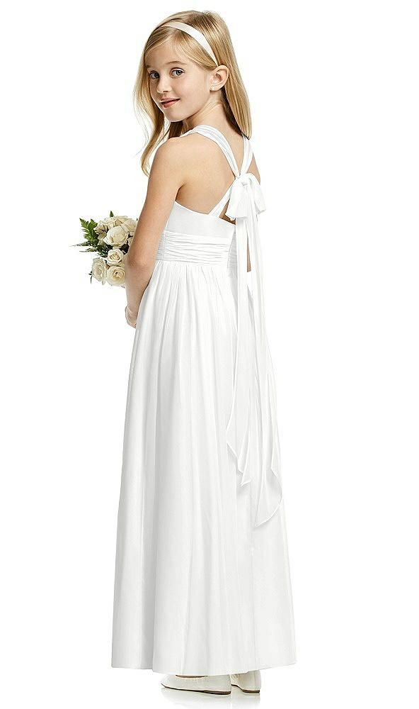 Back View - White Flower Girl Dress FL4054