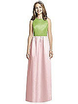 Front View Thumbnail - Ballet Pink & Mojito Dessy Collection Junior Bridesmaid Dress JR536