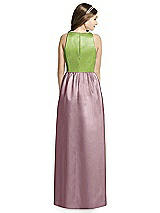 Rear View Thumbnail - Dusty Rose & Mojito Dessy Collection Junior Bridesmaid Dress JR536