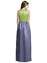 Rear View Thumbnail - French Blue & Mojito Dessy Collection Junior Bridesmaid Dress JR536