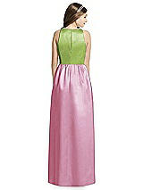 Rear View Thumbnail - Powder Pink & Mojito Dessy Collection Junior Bridesmaid Dress JR536