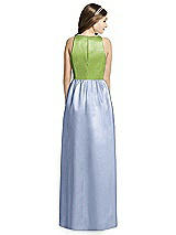 Rear View Thumbnail - Sky Blue & Mojito Dessy Collection Junior Bridesmaid Dress JR536
