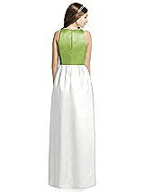 Rear View Thumbnail - White & Mojito Dessy Collection Junior Bridesmaid Dress JR536