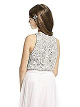 Rear View Thumbnail - Charcoal Gray & Oyster Dessy Collection Junior Bridesmaid Top JRT538