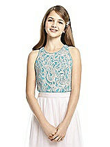 Front View Thumbnail - Oasis & Oyster Dessy Collection Junior Bridesmaid Top JRT538