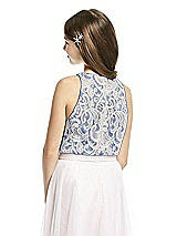 Rear View Thumbnail - Classic Blue & Oyster Dessy Collection Junior Bridesmaid Top JRT538