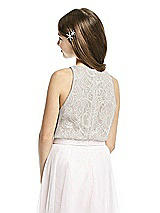Rear View Thumbnail - Topaz & Oyster Dessy Collection Junior Bridesmaid Top JRT538