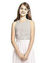 Front View Thumbnail - Cameo & Oyster Dessy Collection Junior Bridesmaid Top JRT538