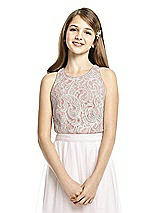 Front View Thumbnail - Perfect Coral & Oyster Dessy Collection Junior Bridesmaid Top JRT538