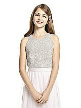 Front View Thumbnail - Frost & Oyster Dessy Collection Junior Bridesmaid Top JRT538
