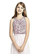 Front View Thumbnail - Merlot & Oyster Dessy Collection Junior Bridesmaid Top JRT538