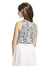 Rear View Thumbnail - Midnight Navy & Oyster Dessy Collection Junior Bridesmaid Top JRT538