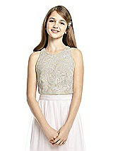 Front View Thumbnail - Marigold & Oyster Dessy Collection Junior Bridesmaid Top JRT538
