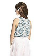 Rear View Thumbnail - Ocean Blue & Oyster Dessy Collection Junior Bridesmaid Top JRT538