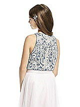 Rear View Thumbnail - Sofia Blue & Oyster Dessy Collection Junior Bridesmaid Top JRT538