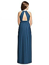 Rear View Thumbnail - Dusk Blue Dessy Collection Junior Bridesmaid Dress JR539