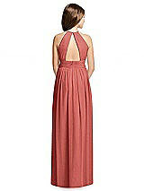 Rear View Thumbnail - Coral Pink Dessy Collection Junior Bridesmaid Dress JR539
