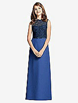 Front View Thumbnail - Classic Blue & Midnight Navy Dessy Junior Bridesmaid Dress JR540