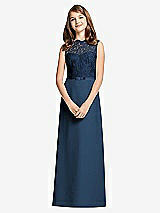 Front View Thumbnail - Sofia Blue & Midnight Navy Dessy Junior Bridesmaid Dress JR540