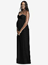 Front View Thumbnail - Black Dessy Collection Maternity Bridesmaid Dress M430