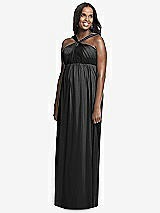 Front View Thumbnail - Black Dessy Collection Maternity Bridesmaid Dress M431