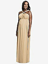 Front View Thumbnail - Golden Dessy Collection Maternity Bridesmaid Dress M431