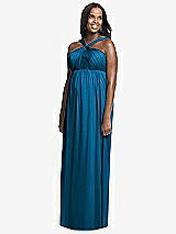 Front View Thumbnail - Ocean Blue Dessy Collection Maternity Bridesmaid Dress M431