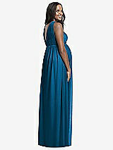 Rear View Thumbnail - Ocean Blue Dessy Collection Maternity Bridesmaid Dress M431
