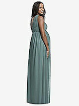 Rear View Thumbnail - Smoke Blue Dessy Collection Maternity Bridesmaid Dress M431