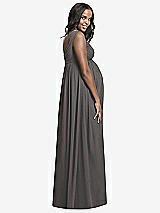 Rear View Thumbnail - Caviar Gray Dessy Collection Maternity Bridesmaid Dress M433