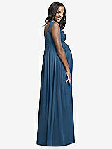 Rear View Thumbnail - Dusk Blue Dessy Collection Maternity Bridesmaid Dress M433