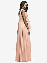 Rear View Thumbnail - Pale Peach Dessy Collection Maternity Bridesmaid Dress M433