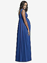 Rear View Thumbnail - Classic Blue Dessy Collection Maternity Bridesmaid Dress M433