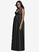 Front View Thumbnail - Black Dessy Collection Maternity Bridesmaid Dress M433