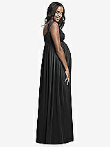 Rear View Thumbnail - Black Dessy Collection Maternity Bridesmaid Dress M433