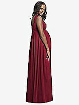 Rear View Thumbnail - Burgundy Dessy Collection Maternity Bridesmaid Dress M433