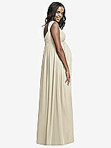 Rear View Thumbnail - Champagne Dessy Collection Maternity Bridesmaid Dress M433