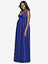 Front View Thumbnail - Cobalt Blue Dessy Collection Maternity Bridesmaid Dress M433