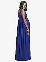Rear View Thumbnail - Cobalt Blue Dessy Collection Maternity Bridesmaid Dress M433