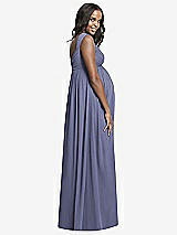 Rear View Thumbnail - French Blue Dessy Collection Maternity Bridesmaid Dress M433