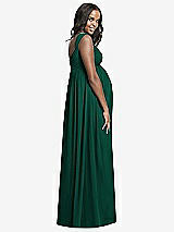 Rear View Thumbnail - Hunter Green Dessy Collection Maternity Bridesmaid Dress M433